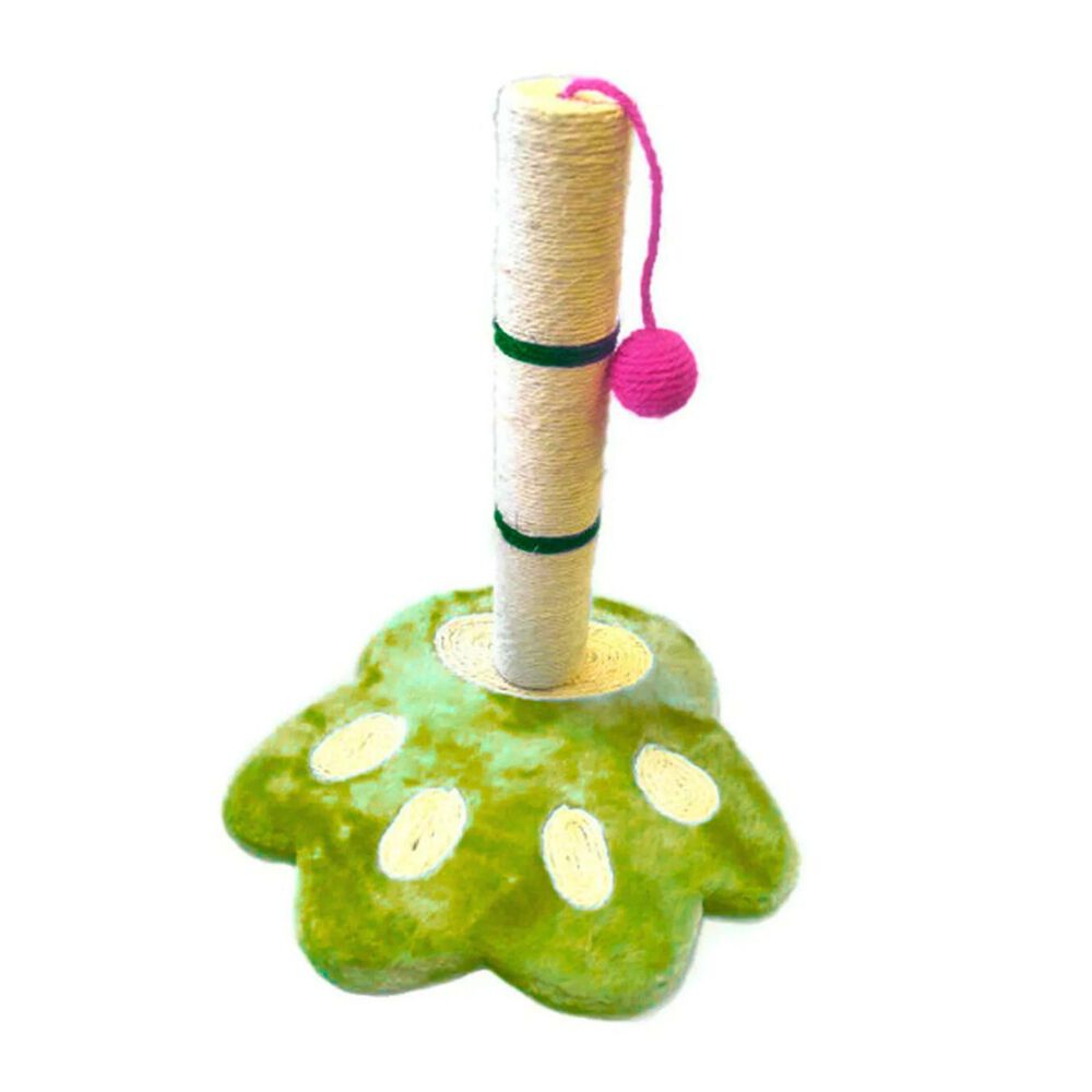 Rascador Verde Para Gatos Forma Poste Escalador Con Juguete image number 1.0