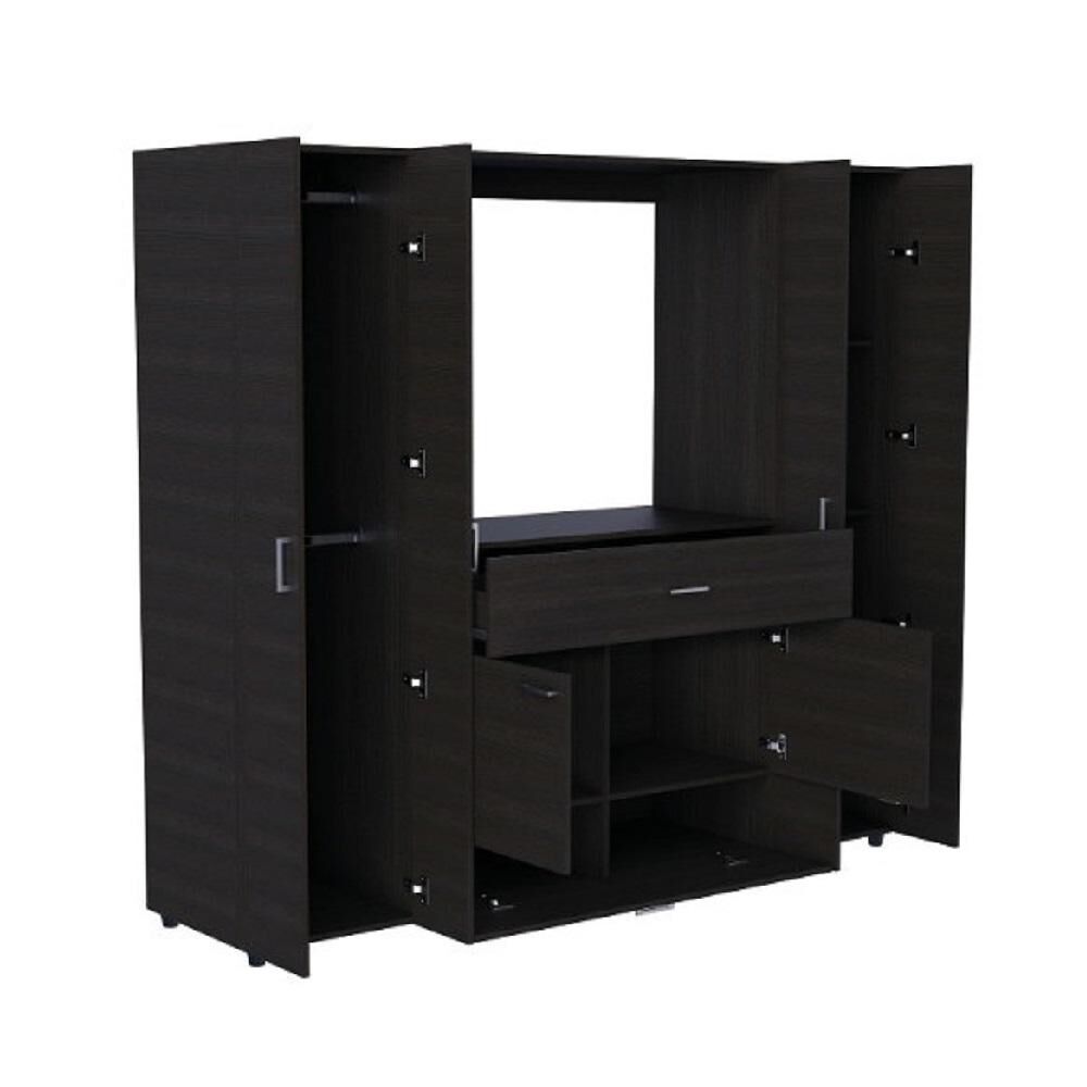 Closet Manila 180x198x50cm Wengue - Tuhome image number 1.0