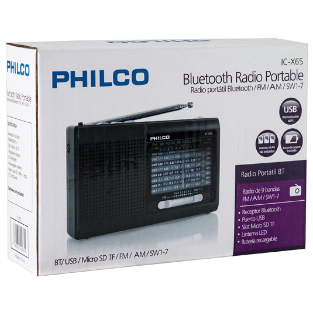 Radio Multibanda Con Usb Micro Sd Recargable Icx65 image number 3.0