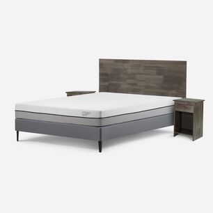 Cama Europea Rosen Pratta / 2 Plazas / Base Normal + Set De Maderas Tabor Grafito