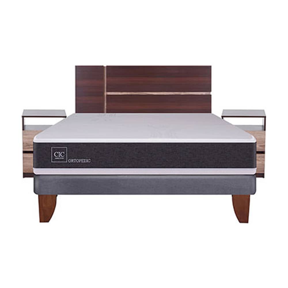 Cama Europea Cic New Ortopedic / 2 Plazas / Base Normal + Set De Maderas image number 5.0
