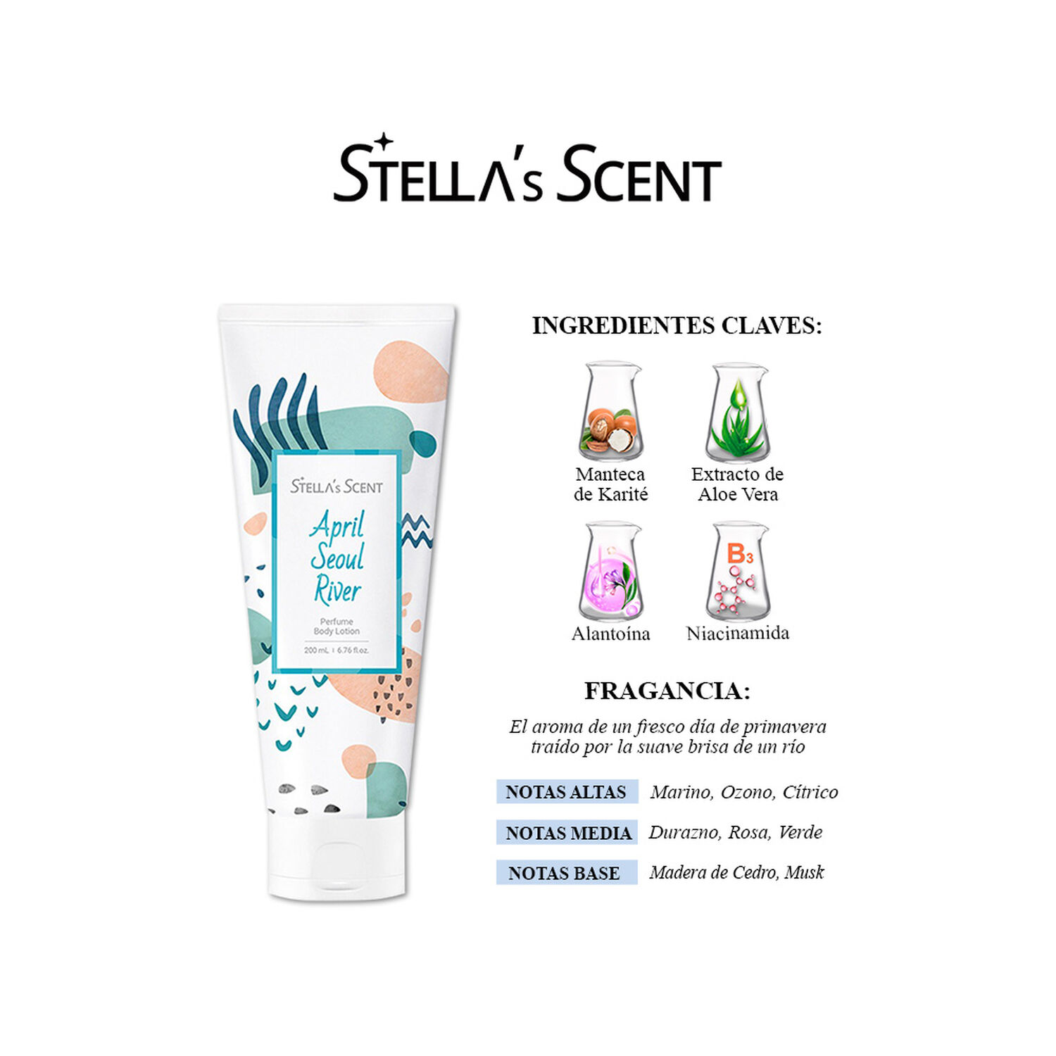Loci&oacute;n Corporal April Seoul River 200ml Stellas Scent image number 2.0