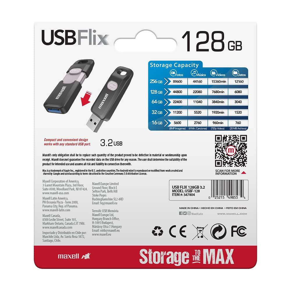 Pendrive Maxell Flix 128gb 3.2 image number 3.0