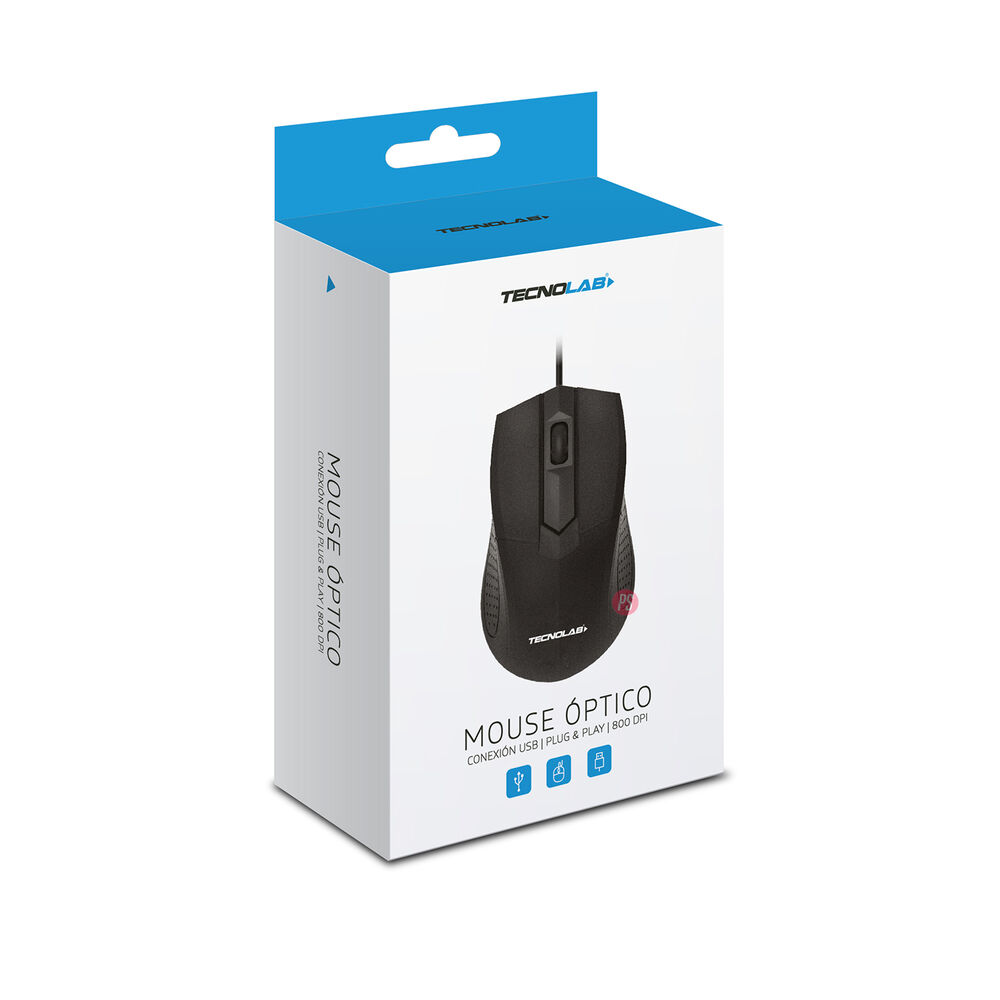 Mouse Conexión Usb 3 Botones 800dpi Negro - Ps image number 1.0