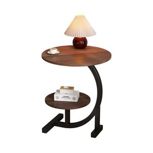 Mesa De Centro Doble Auxiliar Living En Forma Media Luna