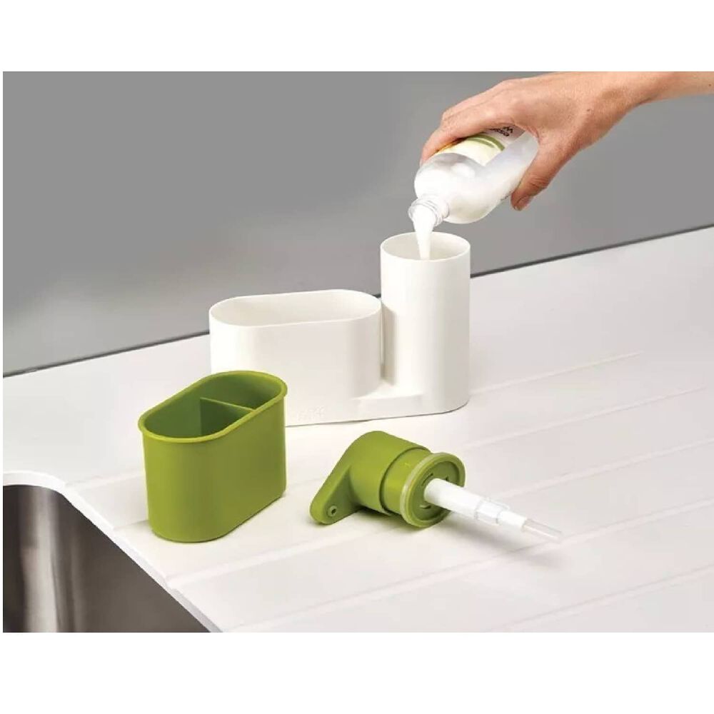 Dispensador Jab&oacute;n L&iacute;quido Lavalozas Lavaplatos Porta Esponja image number 2.0