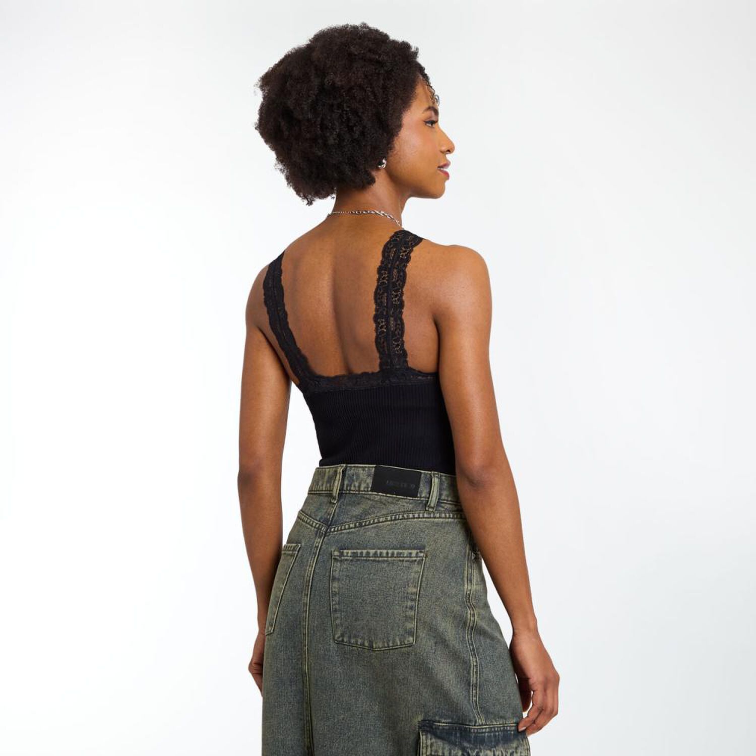 Body Encaje Tiradores Sin Mangas Cuello Redondo Mujer Rolly Go image number 3.0