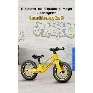 Bicicleta De Equilibrio Convertible Aro 12 Y 14 Yellow Mega