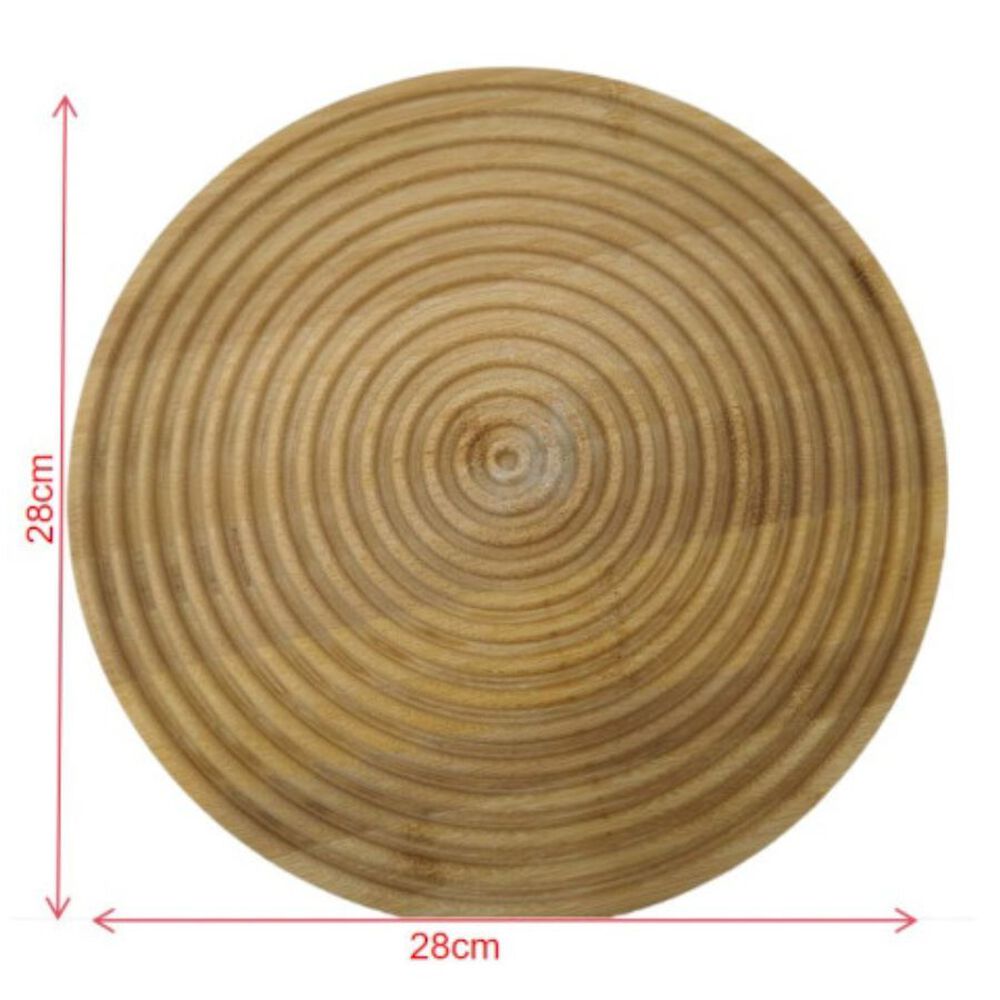 Bandeja Decorativa De Madera Dise&ntilde;o Redondo 28x28 Cm image number 2.0