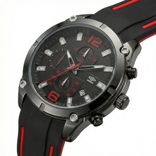 Reloj An&aacute;logo Hombre Umbro Plus Negro/rojo Umbp-1500-90