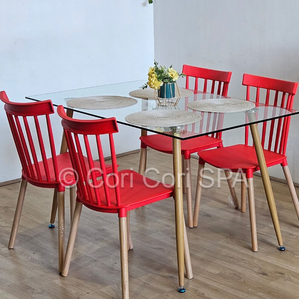 Comedor Vidrio Templado 120x80cms + 4 Sillas Windsor image number 3.0
