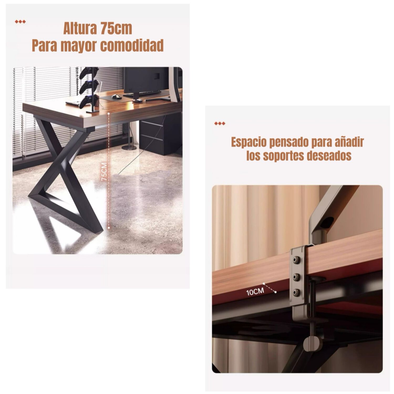 Escritorio Mesa Comedor Gamer Rain 120*60*75cm Lubabycas image number 5.0