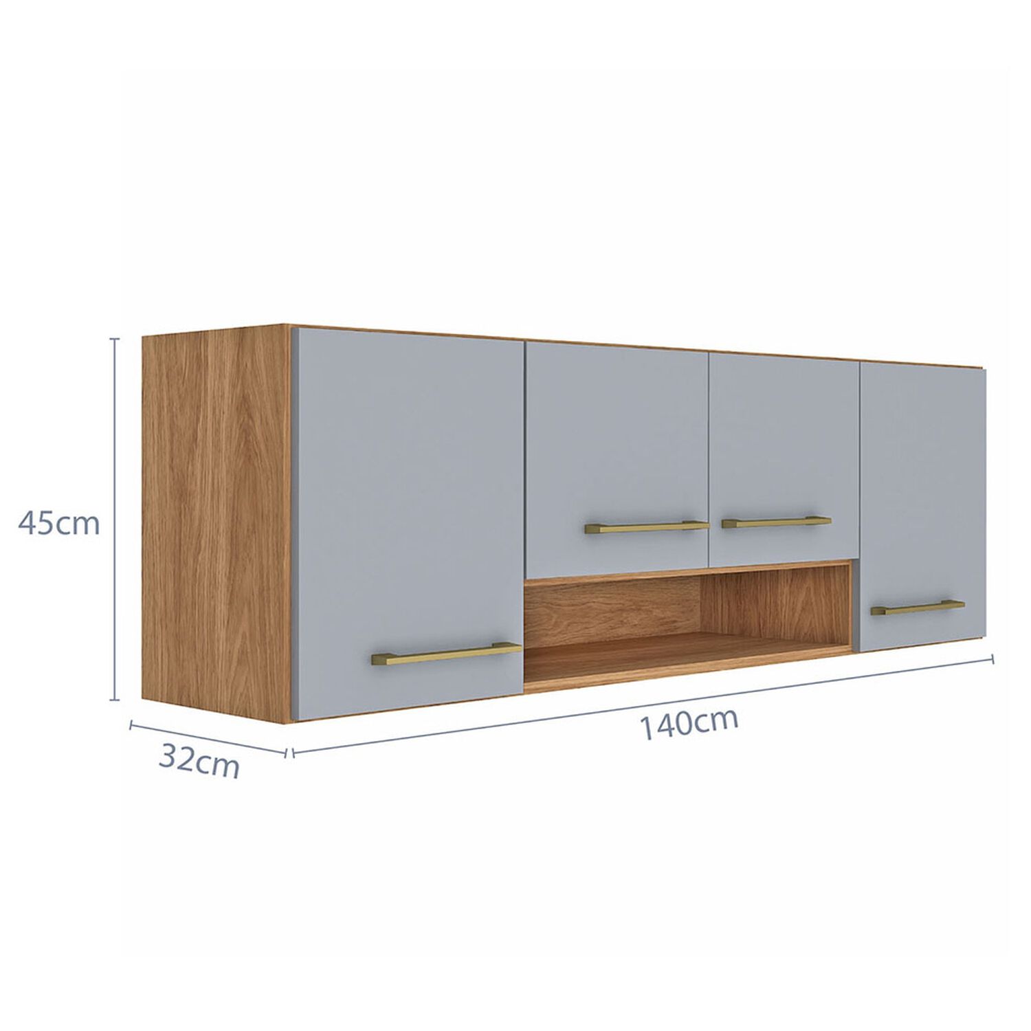 Mueble De Cocina Aereo Vekkahome Alba / 4 Puertas image number 1.0
