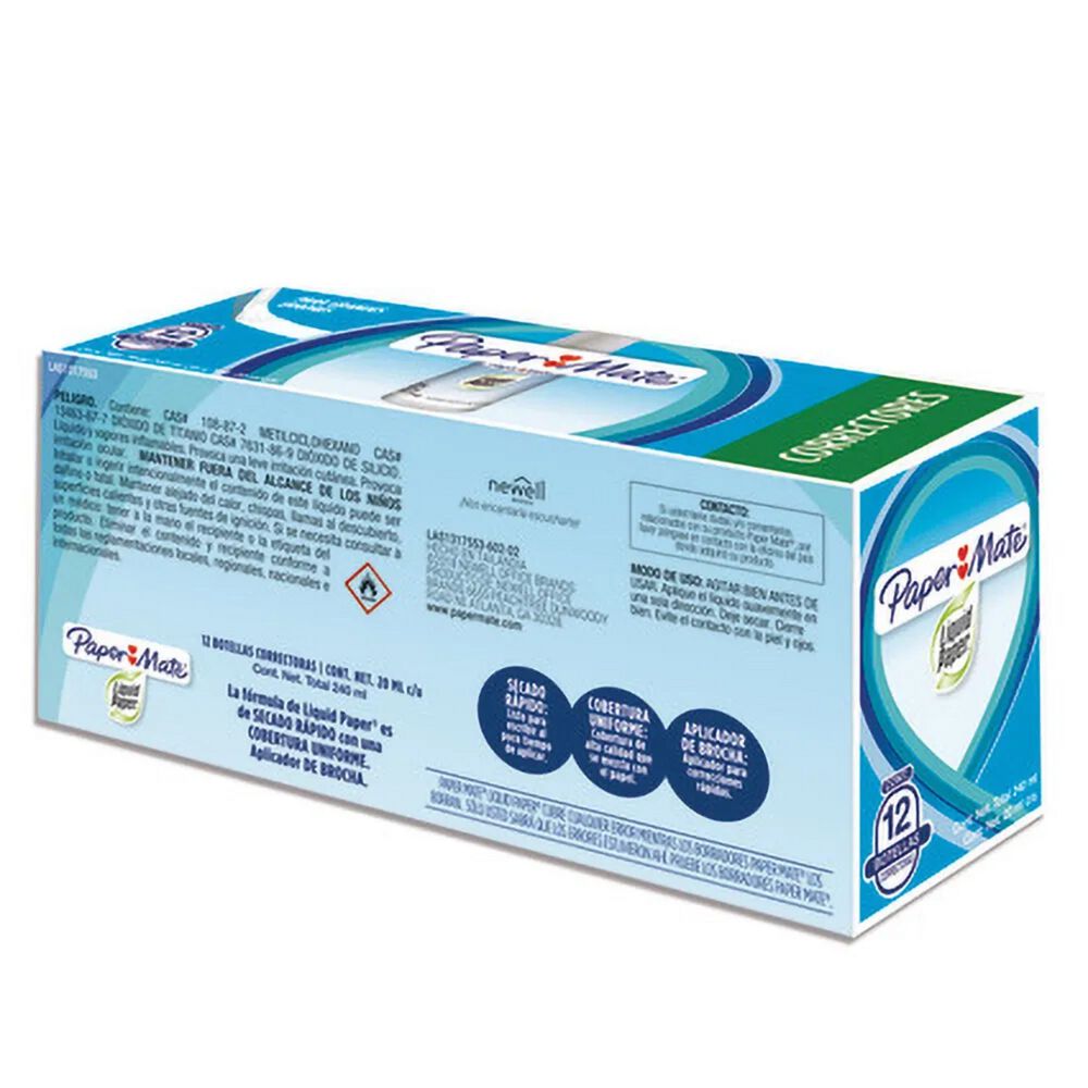Liquid Paper Botella 20 Ml Paper Mate Blanco Secado R&aacute;pido image number 5.0