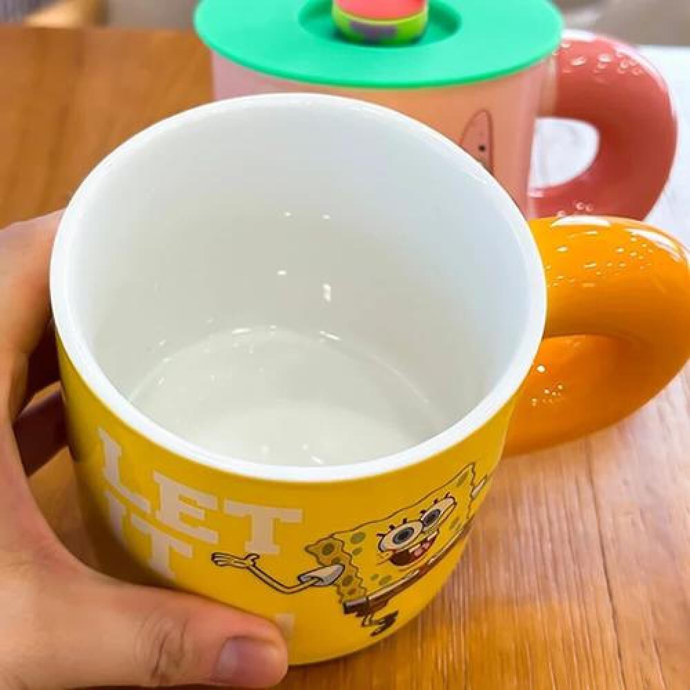 Taz&oacute;n Ceramica Bob Esponja O Patricio Estrella Tapa Silicona image number 4.0