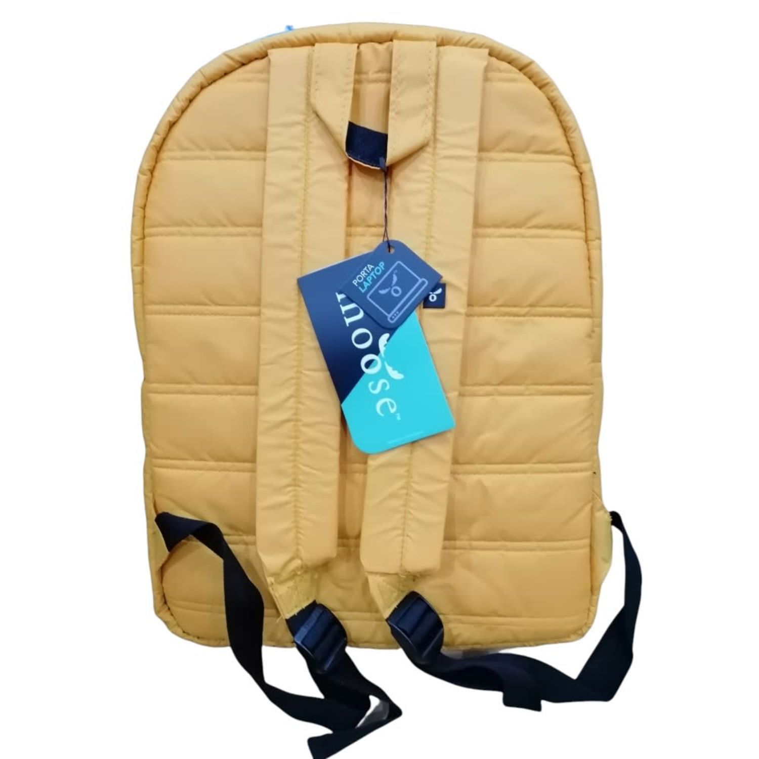 Mochila Acolchada Amarilla Dise&ntilde;o Moderno Escolares Casual image number 2.0