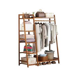 Perchero Organizador De Madera 5 Niveles 110x40x140 Cm