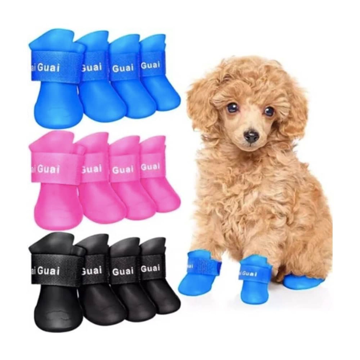 Botas Zapatos Antideslizante Impermeable Mascota Perro Xl Azul image number 1.0
