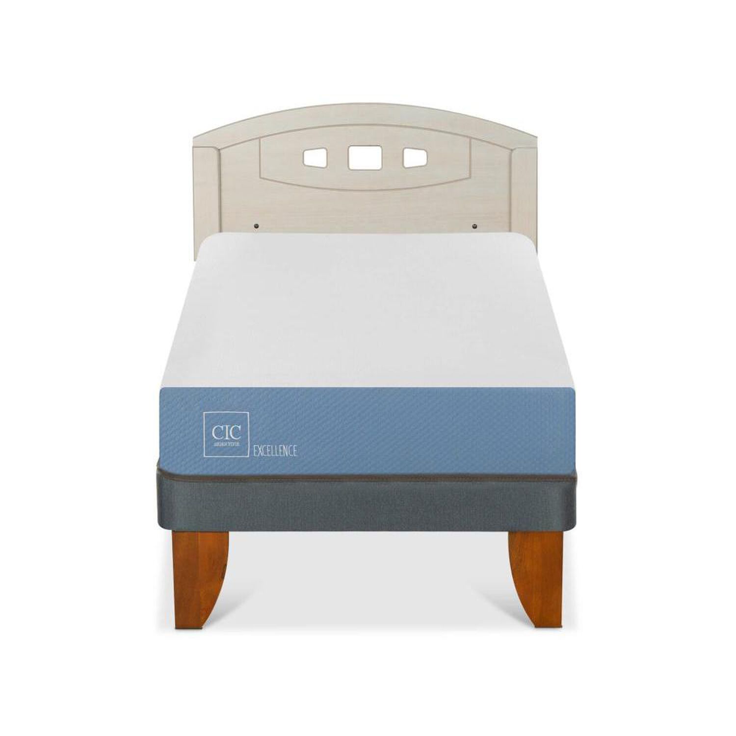 Cama Europea Cic Excellence / 1 Plaza / Base Normal + Respaldo image number 0.0