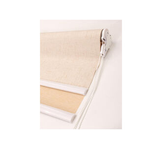 Cortina Roller Blackout Doble Tela Blanca Sin Cenefa 120x200