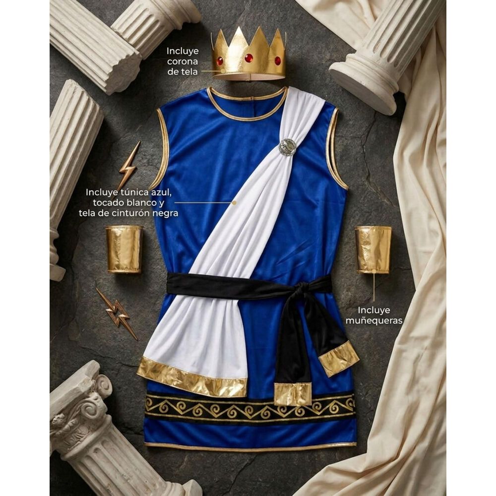 Disfraz Dios Griego Zeus Adulto image number 6.0