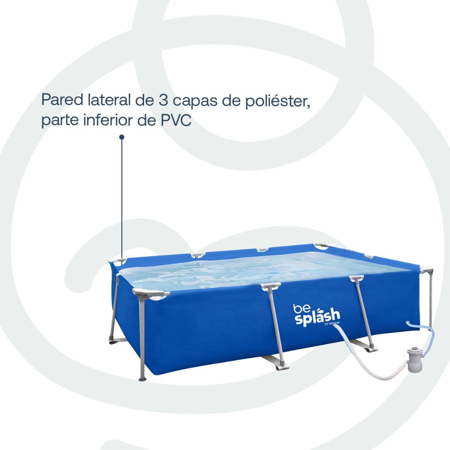 Piscina Estructural Con Filtroskimmer 300x207x65cm Besplash image number 4.0