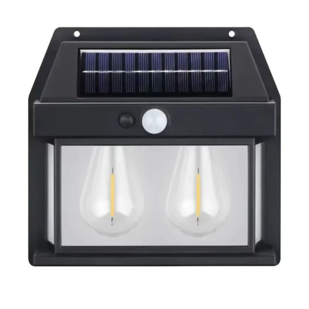 Lámpara Solar Led De 2 Focos Con Sensor image number 0.0