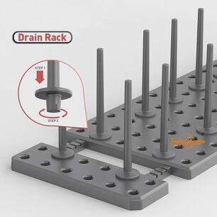 Estante Ajustable Drenaje Cocina Caj&oacute;n Gris Oscuro 2 Piezas
