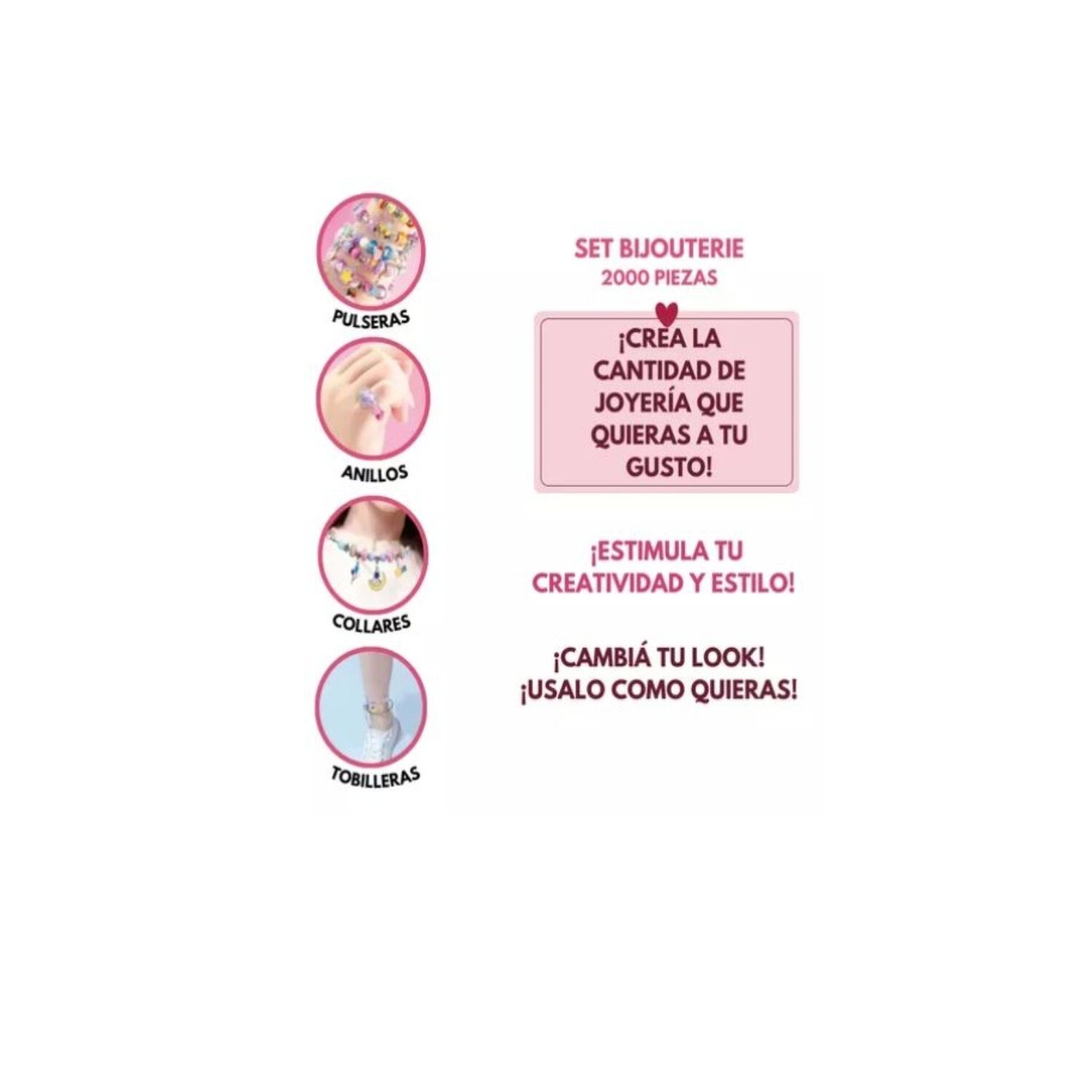 Kit Para Hacer Pulseras 4 En 1 2000pcs Cartera Ni&ntilde;as image number 6.0