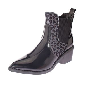 Botín Animal Print Negro Vía Franca Art. 52105b30421hblack