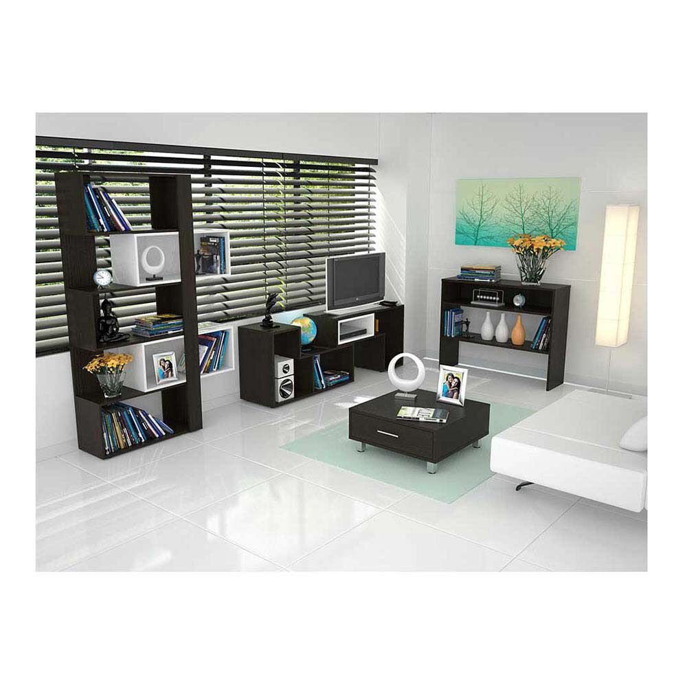 Combo Rack Extensible Biblioteca Cubo + Arrimo + Mesa De Centro Tuhome Beijing image number 0.0