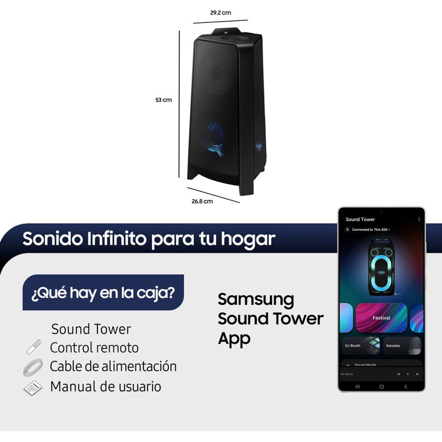 Minicomponente Samsung Sound Tower MX-T40/ZS 2020 image number 1.0