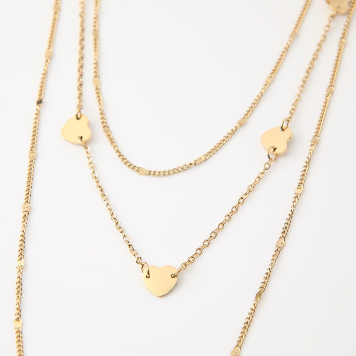 Collar Doble 19v69 Italia Dorado Mujer Stne112 image number 2.0