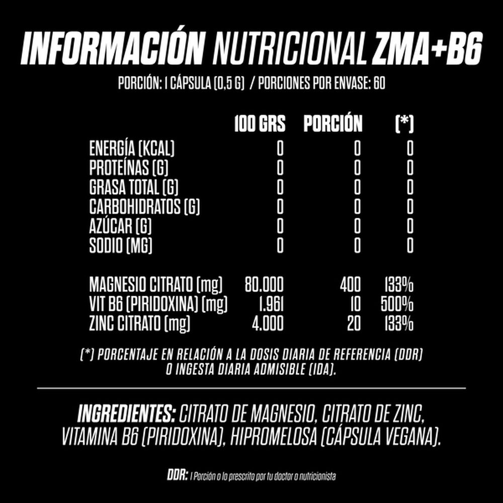 Zma + B6 - Gohard (zinc, Magnesio, Vitamina B6) - 60 Cápsulas image number 2.0