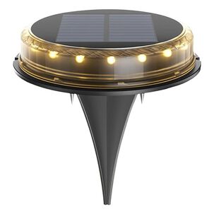 Pack 5 Lampara Disco Solar Impermeable Estaca Jardin Luz Calida