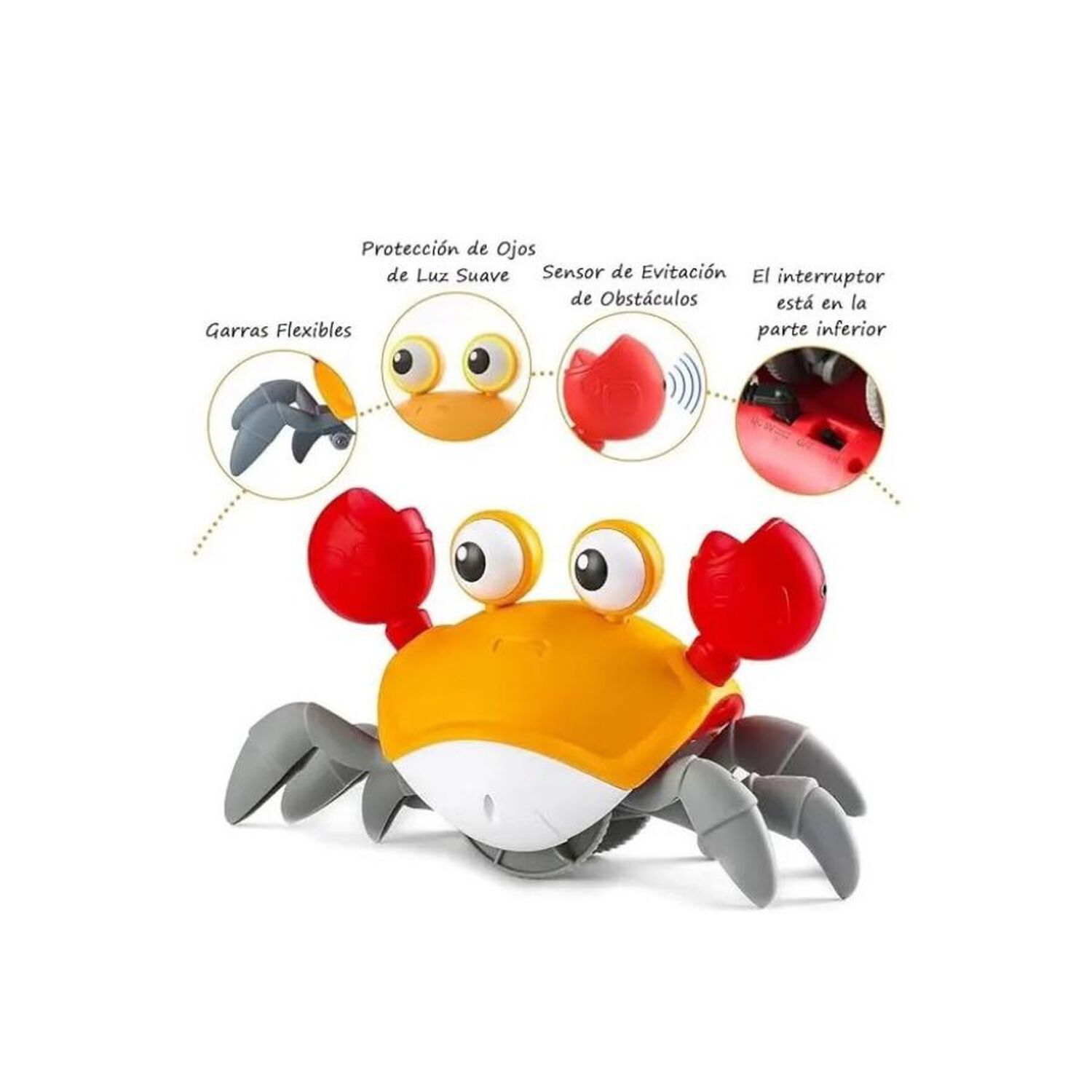 Cangrejo Sensorial Juguete Gateo Caminante Luces Y Sonido image number 3.0