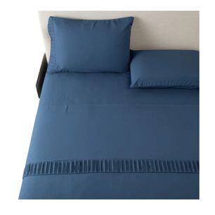 Sabanas 2 Plazas Microfibra 300 Hilos Azul Marino
