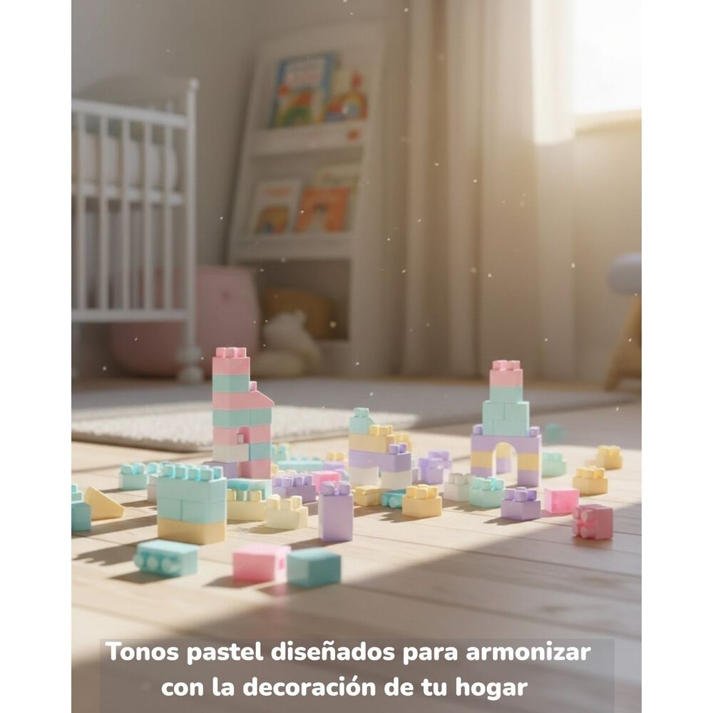 Juguete Bloques Construccion 88 Piezas Color Pastel image number 3.0