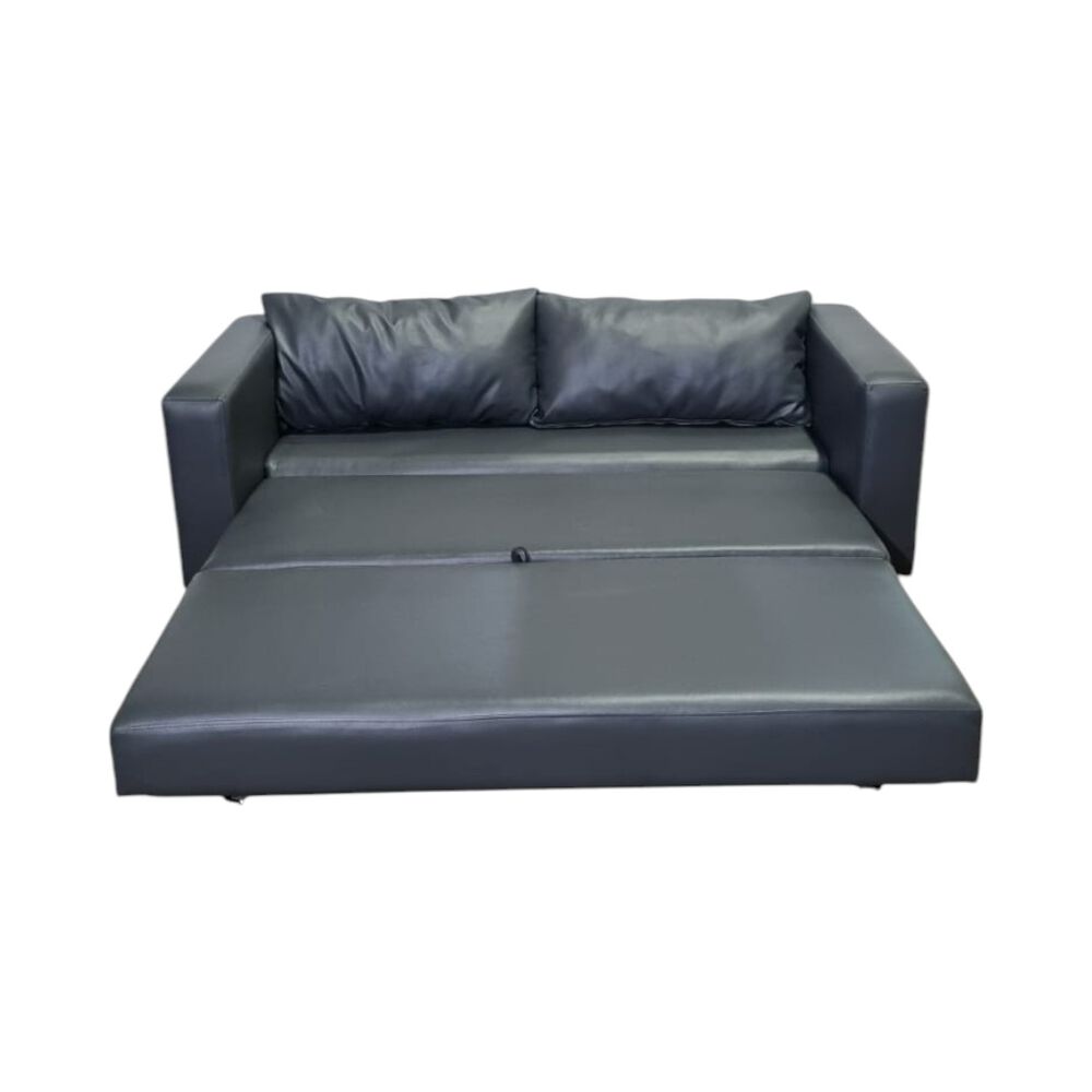 Sofa Cama Multifuncional Ecocuero Gris image number 4.0