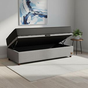 Base Cama Mons Ba&uacute;l 190 Gris / 1 Plaza / Base Normal