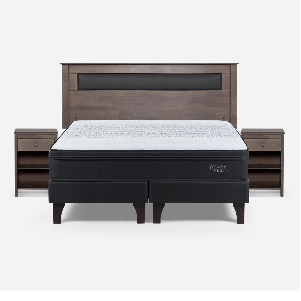Cama Europea Rosen Tempo / 2 Plazas / Base Dividida + Set De Maderas image number 0.0