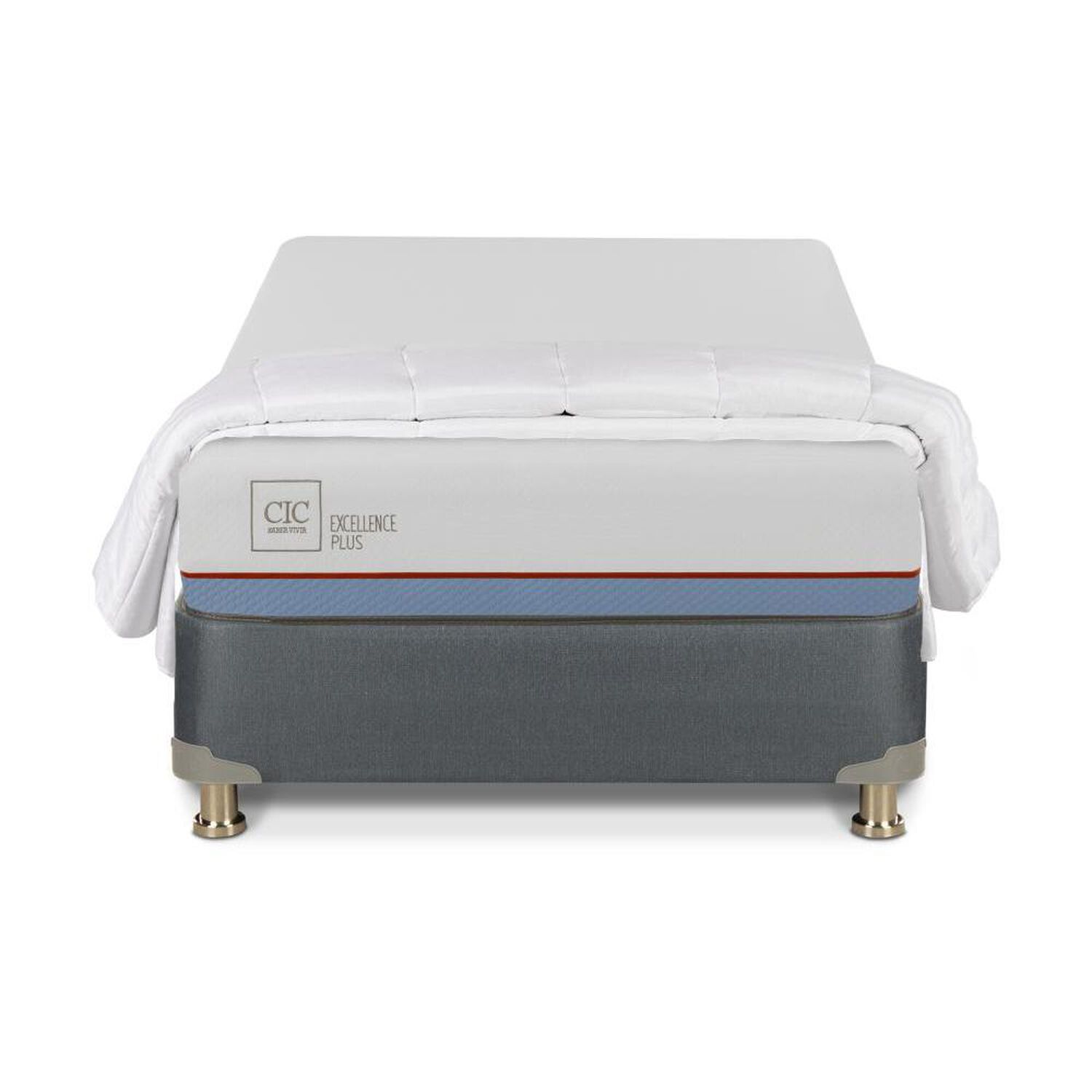 Cama Americana Cic Excellence Plus / 1.5 Plazas / Base Normal + Plum&oacute;n image number 0.0