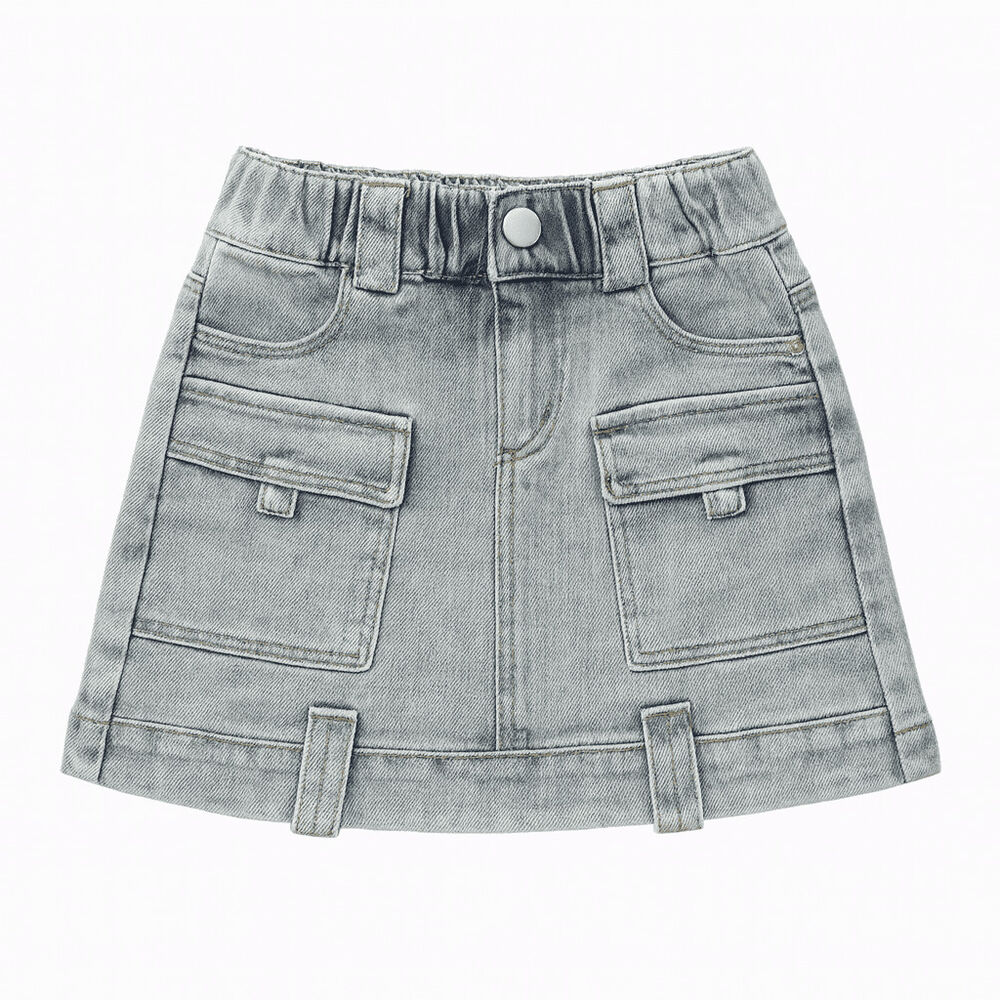 Falda Cargo Niña Con Bolsillos Moda Infantil 2025 image number 2.0