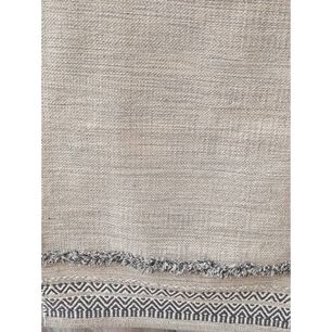 Alfombra Kilim Shaggy Gris Mediana