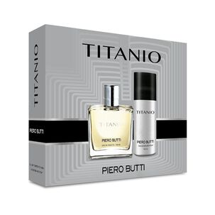 Set De Perfumería Hombre Titanio Piero Butti / 100 Ml / Eau De Toilette + Desoderante