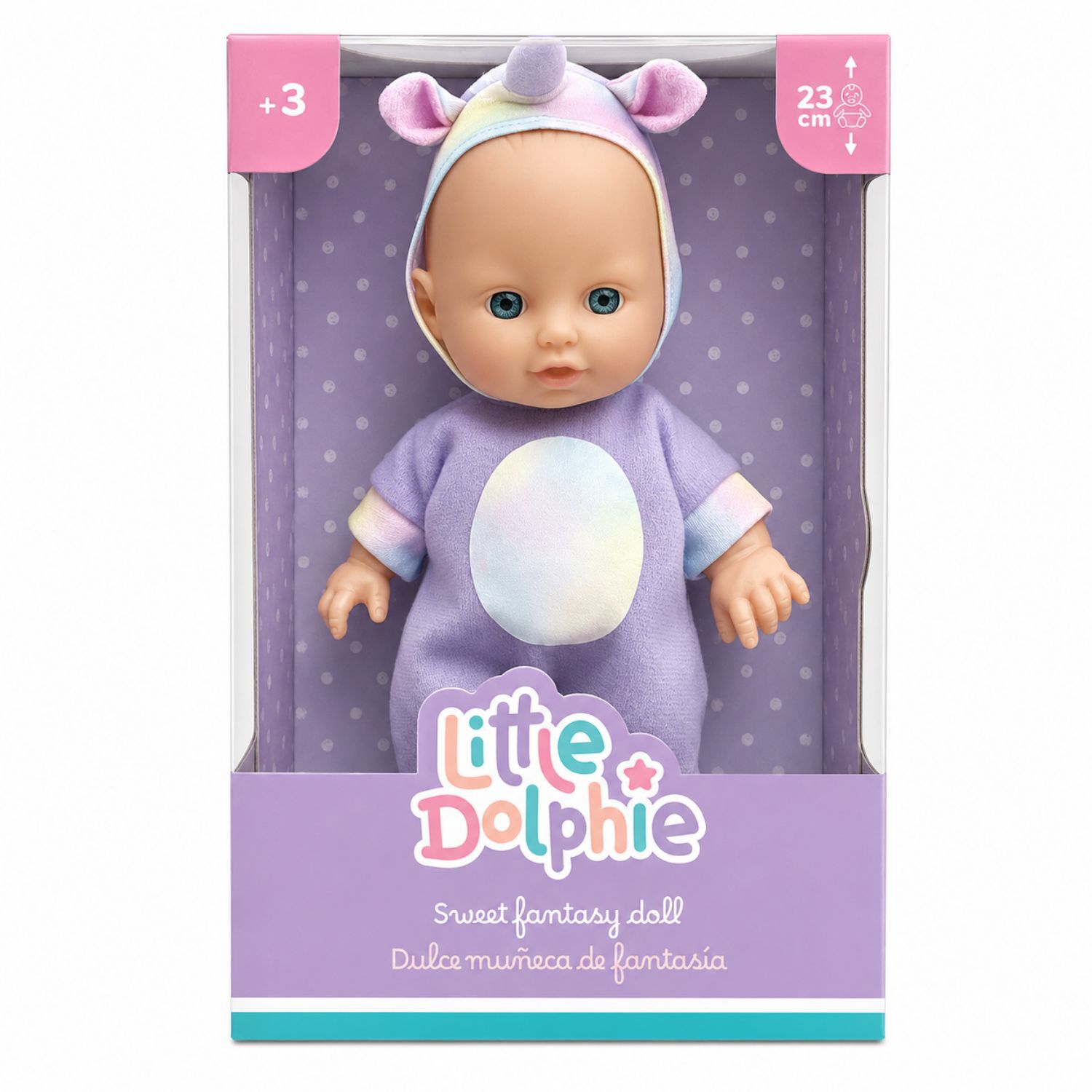 Mu&ntilde;eca Beb&eacute; Perfumada Tama&ntilde;o 23cm Pijama De Unicornio - Ps image number 0.0