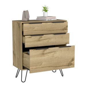 Comoda 3 Cajones Dobles Fm-008c - Cafe Claro
