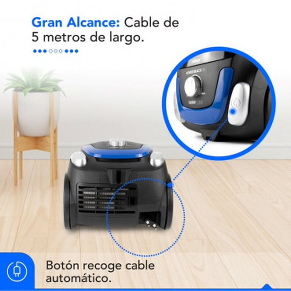 Aspiradora De Arrastre Bolsa 1600w Thor Power Black Xs image number 5.0