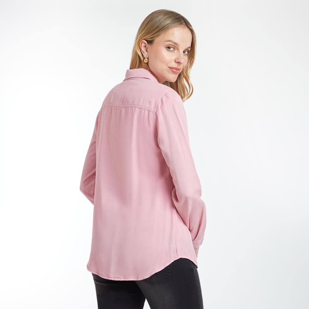 Blusa Manga Larga Cuello Camisero Mujer Kimera image number 3.0