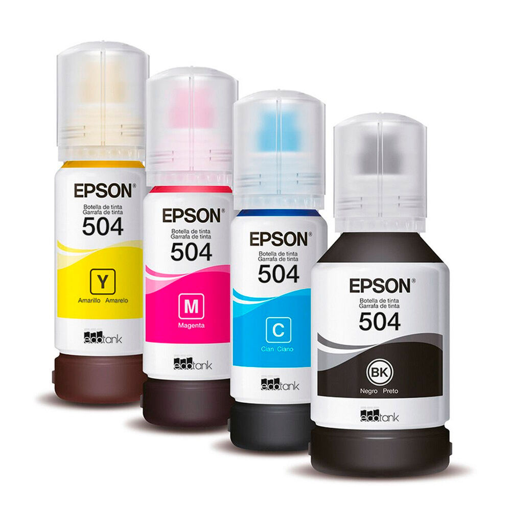 Pack 4 Botellas De Tintas T504 Ecotank Originales | Lifemax image number 1.0